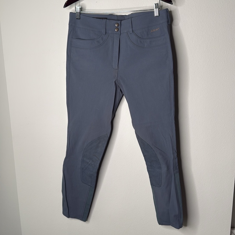 Ariat Olympia Knee Patch Breeches in Charcoal Gray Women's Size 34 Long